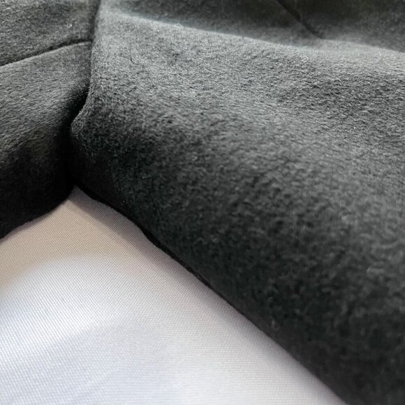 NWT KARL LAGERFELD WOMEN'S BLACK WOOL BLEND GOLDEN CHAIN TRENCH COAT- XL - Picture 10 of 16